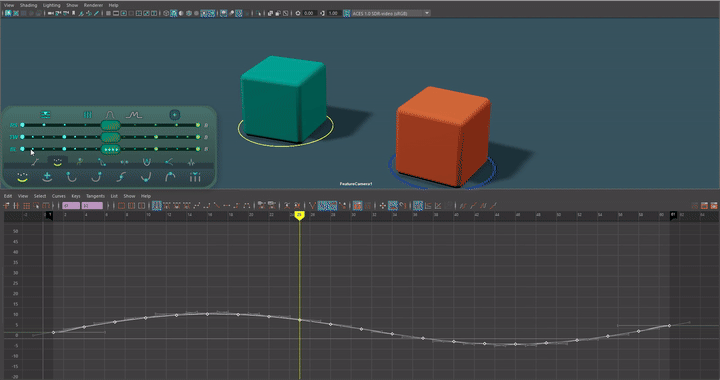 Blend and Buffer demonstrated in Maya