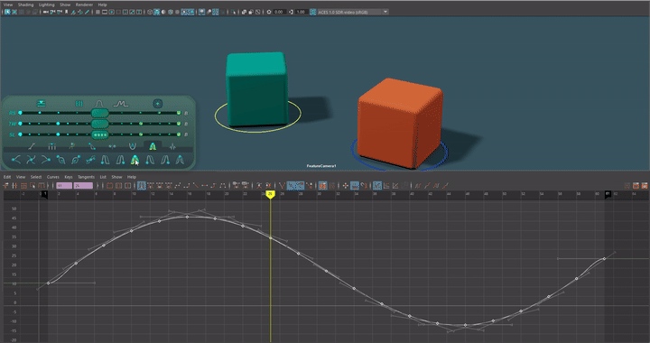 Time Scale and Retime demonstrated in Maya