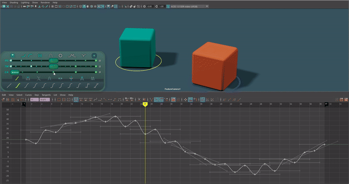 Smooth, Rough and Tween demonstrated in Maya